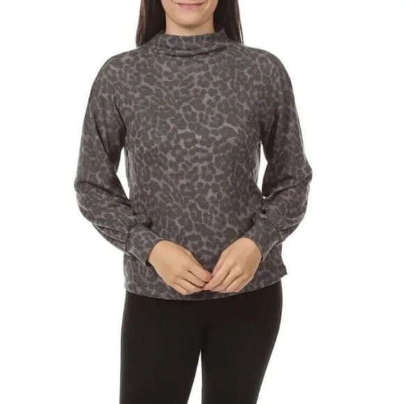 Beach Lunch Lounge Tanya Animal Print Pullover‎ Mock Neck Long Sleeve Size M - Picture 1 of 7